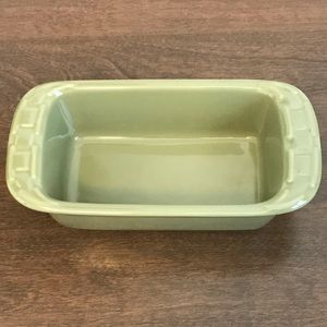 LONGABERGER POTTERY GREEN SAGE SMALL LOAF PAN DISH